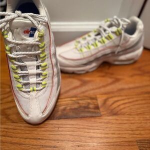 White and Neon Airmax Sneakers